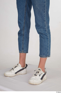 Kate Jones blue jeans calf casual dressed white sneakers 0002.jpg